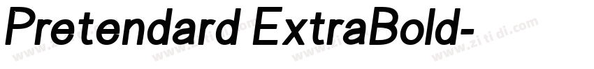 Pretendard ExtraBold字体转换